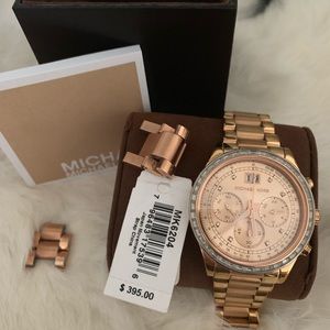Michael Kors MK6204 Lady's Brinkley Rose-Gold Tone